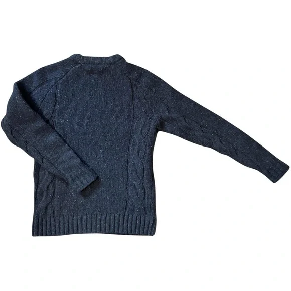 Taylor Stitch Topside Cable Knit Sweater – Navy Donegal (36 / XS) - Picture 3 of 7